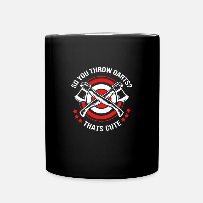 Axt Werfen - Tasse einfarbig - Schwarz