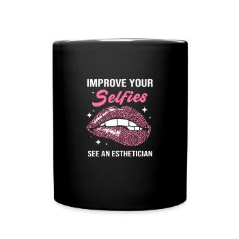 Kosmetikerin Make-up - Tasse einfarbig - Schwarz - Vorne