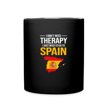 Spanien - Tasse einfarbig - Schwarz - Vorne