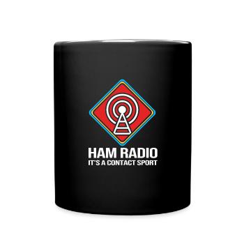 Amateurfunk Radio Antenne - Tasse einfarbig - Schwarz - Vorne