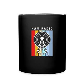 Amateurfunk Radio Antenne - Tasse einfarbig - Schwarz - Vorne