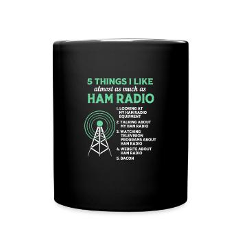 Amateurfunk Radio Antenne - Tasse einfarbig - Schwarz - Vorne