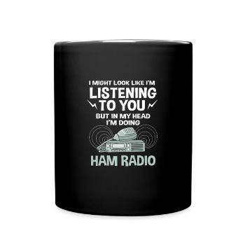 Amateurfunk Radio - Tasse einfarbig - Schwarz - Vorne