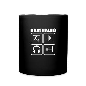 Amateurfunk Radio - Tasse einfarbig - Schwarz - Vorne