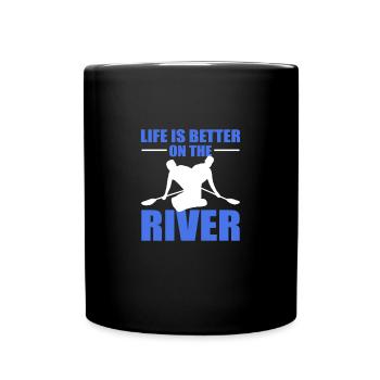 Kayaking Kayaking Canoeing Canoeing - Full Colour Mug - black - Front