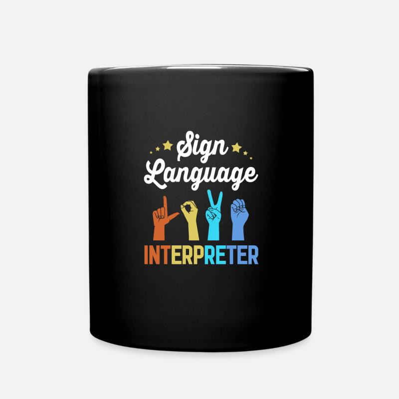Langue des signes ASL sourd - Mug uni - noir