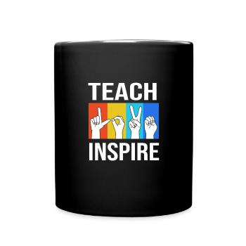 Langue des signes ASL sourd - Mug uni - noir - Devant