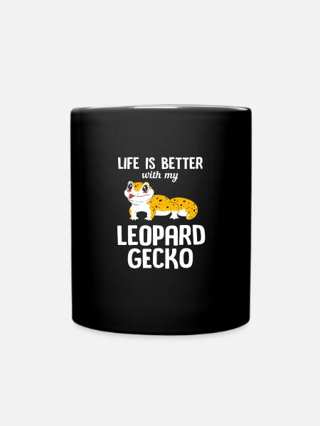 Leopard Gecko - Tasse einfarbig - Schwarz