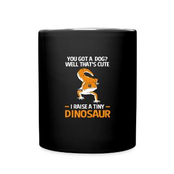 Leopard Gecko - Tasse einfarbig - Schwarz - Vorne