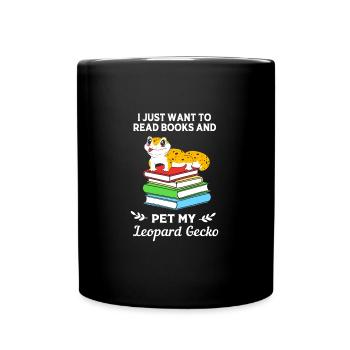Leopard Gecko - Tasse einfarbig - Schwarz - Vorne