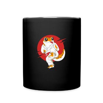 Leopard Gecko - Tasse einfarbig - Schwarz - Vorne