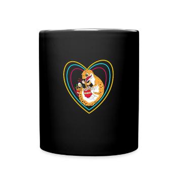 Leopard Gecko - Tasse einfarbig - Schwarz - Vorne