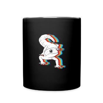 Leopard Gecko - Tasse einfarbig - Schwarz - Vorne