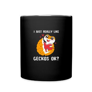 Gecko léopard - Mug uni - noir - Devant