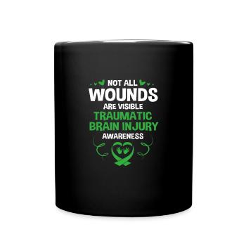 Traumatic brain injury - Full Colour Mug - black - Front