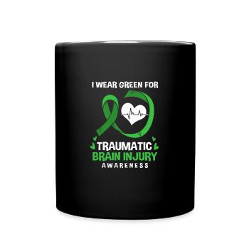 Traumatic brain injury - Full Colour Mug - black - Front