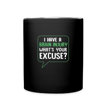 Traumatic brain injury - Full Colour Mug - black - Front