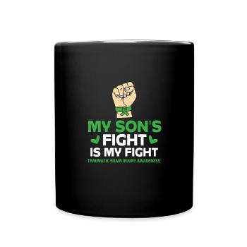 Traumatic brain injury - Full Colour Mug - black - Front