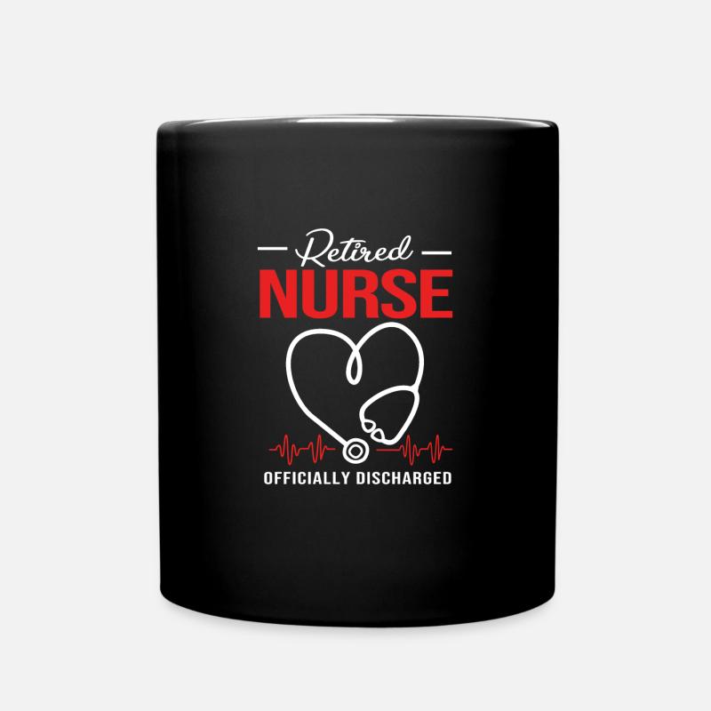 Krankenschwester Rente - Tasse einfarbig - Schwarz