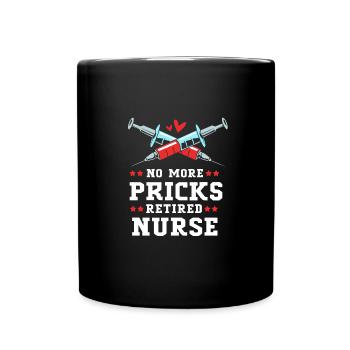Krankenschwester Rente - Tasse einfarbig - Schwarz - Vorne