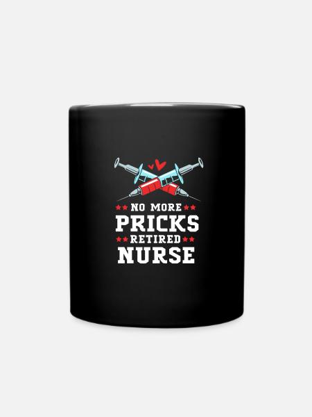 Krankenschwester Rente - Tasse einfarbig - Schwarz
