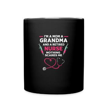 Krankenschwester Rente - Tasse einfarbig - Schwarz - Vorne