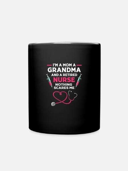 Krankenschwester Rente - Tasse einfarbig - Schwarz