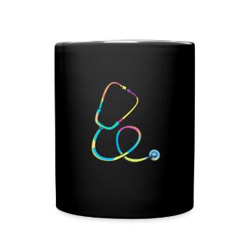 Krankenschwester Rente - Tasse einfarbig - Schwarz - Vorne