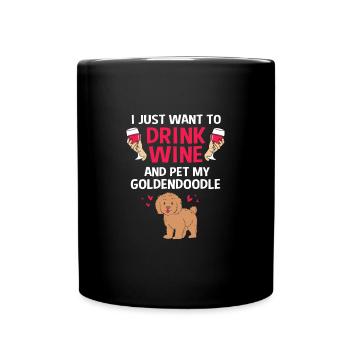 Goldendoodle - Full Colour Mug - black - Front