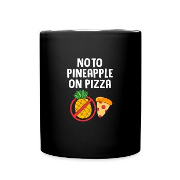 Pizza Hawaii - Tasse einfarbig - Schwarz - Vorne