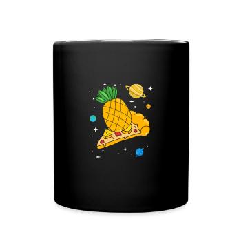 Pizza Hawaii Pizza Pineapple - Full Colour Mug - black - Front