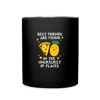 Pizza Hawaii Pizza Pineapple - Full Colour Mug - black - Front