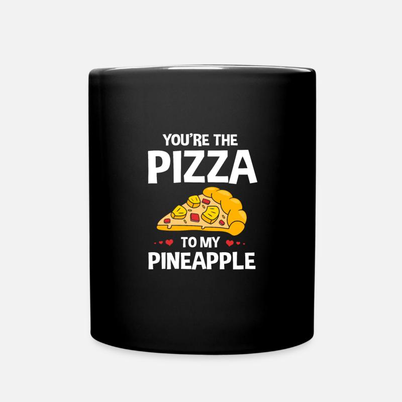 Pizza Hawaii Pizza Ananas - Tasse einfarbig - Schwarz