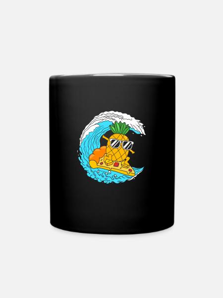 Pizza Hawaii - Tasse einfarbig - Schwarz