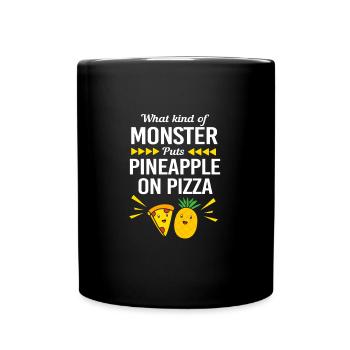 Pizza Hawaii Pizza Ananas - Tasse einfarbig - Schwarz - Vorne