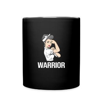 Lungenkrebs Warrior Krieger - Tasse einfarbig - Schwarz - Vorne