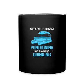 Pontoon Boat Boat Boats - Full Colour Mug - black - Front