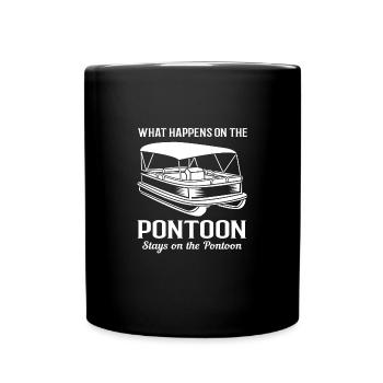 Pontoon Boat Boat Boats - Full Colour Mug - black - Front