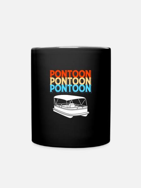 Pontonboot Boot Boote - Tasse einfarbig - Schwarz