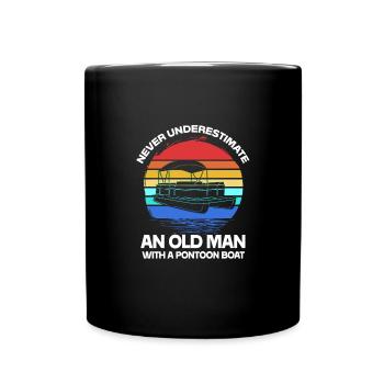 Pontoon Boat Boat Boats - Full Colour Mug - black - Front