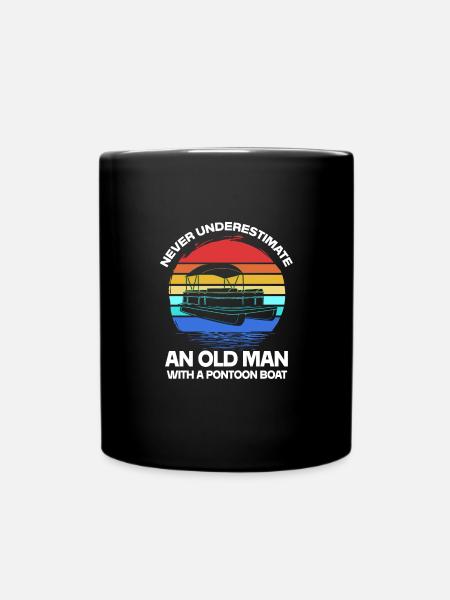 Pontonboot Boot Boote - Tasse einfarbig - Schwarz