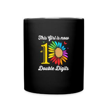 13th Birthday Ten Year of Birth Date of Birth Date of Birth - Full Colour Mug - black - Front