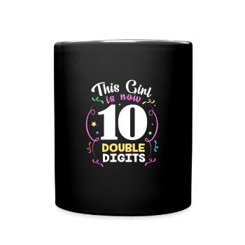 24th Birthday Ten Year of Birth Date of Birth Date of Birth - Full Colour Mug - black - Front