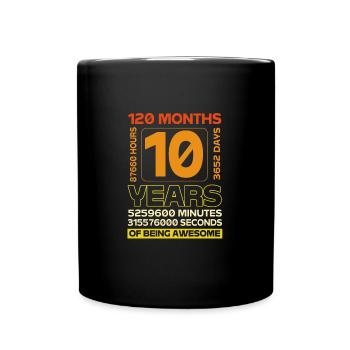 27th birthday Ten year of birth Date of birth - Full Colour Mug - black - Front
