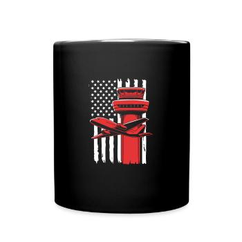 Air traffic controller - Full Colour Mug - black - Front