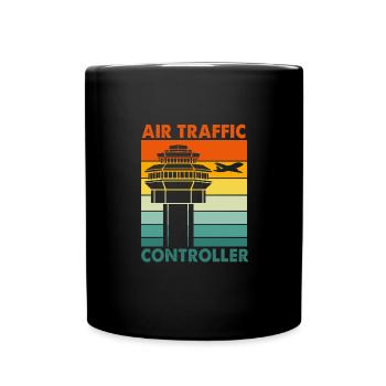 Air traffic controller - Full Colour Mug - black - Front