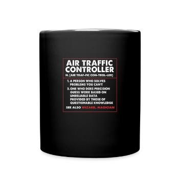 Contrôleur aérien - Mug uni - noir - Devant