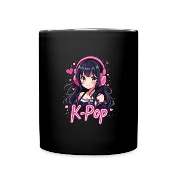 K-Pop - Tasse einfarbig - Schwarz - Vorne