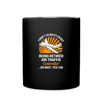 Air traffic controller - Full Colour Mug - black - Front