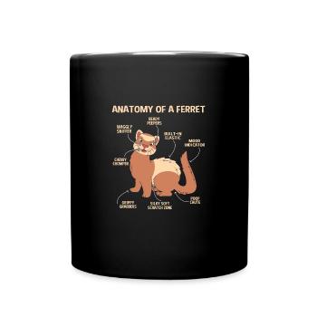 Frettchen - Tasse einfarbig - Schwarz - Vorne
